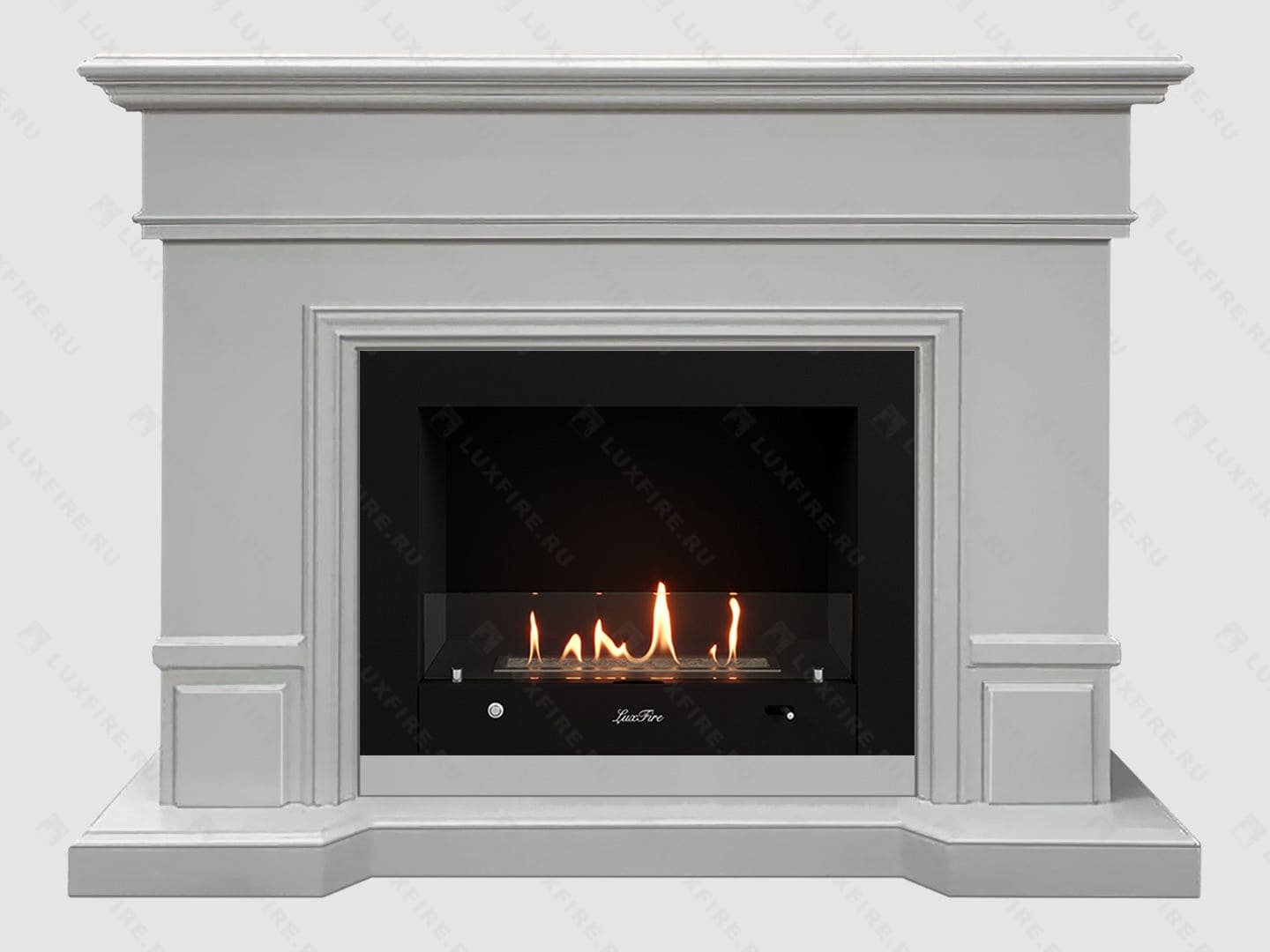 Каминный портал МДФ "Флоренция 1400" с биокамином Lux Fire "Фаер Бокс 2 - 33" (бежевый) по цене 91 100 руб.