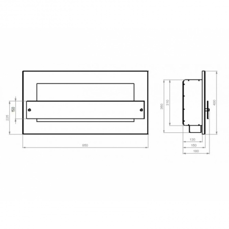 Биокамин Window II Glass grey Арома по цене 35 900 руб.