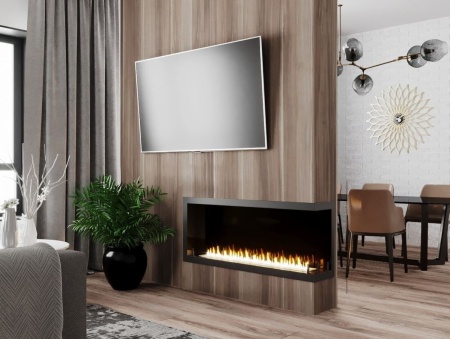 Биокамин "Русский огонь" Честер 1200 угловой правый с защитным стеклом по цене 43 900 руб.