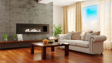 Биокамин "Русский огонь" Лофт 2100N настенный с защитным стеклом по цене 95 000 руб.