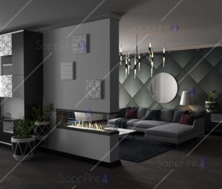 Встраиваемый торцевой сквозной очаг 1000 SappFire по цене 48 800 руб.