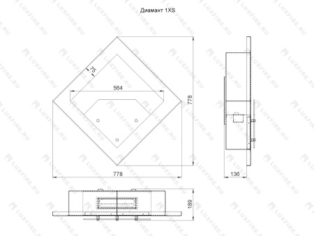 Настенный биокамин Lux Fire "Диамант 1" XS Настенный биокамин Lux Fire "Диамант 1" XS по цене 46 948 руб.